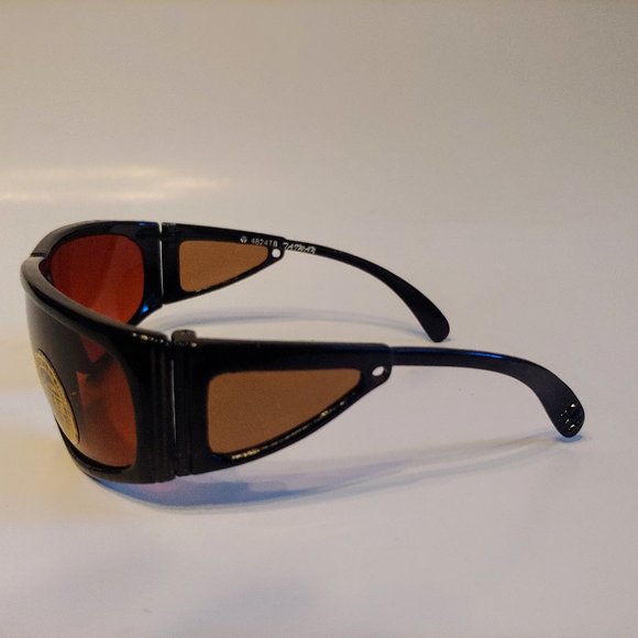 (NWT) Vintage 90's Kids Nylon Sun Wrapper Sports Sunglasses (M.Black) - Picture 2 of 4